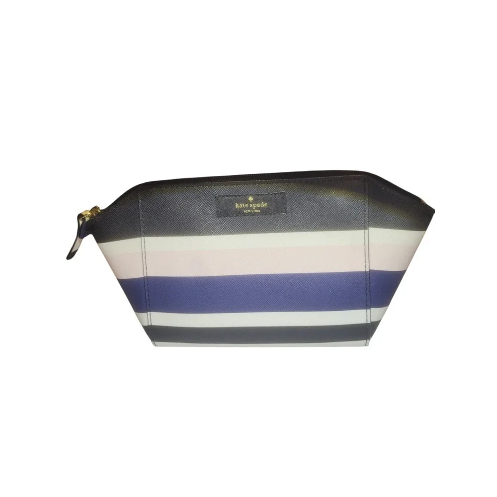 Kate Spade Grove Street Classic Multi Color‎ Strips Leather Pouch